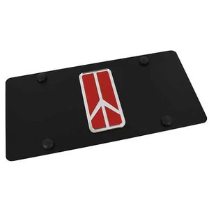 Oldsmobile Rocket Logo License Plate (Black) - Picture 1 of 4