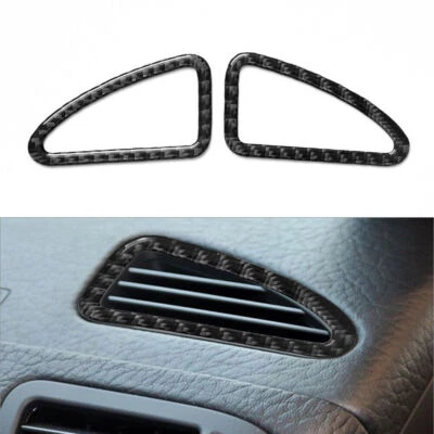 2 peças para Porsche Cayenne Sport 2003-2010 acabamento de tampa de ventilação desembaçador de fibra de carbono - Imagem 1 de 4