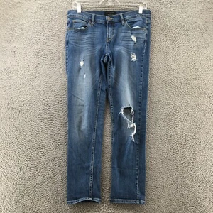 Banana Republic Girlfriend Jeans Womens 26/2 (actual 32x27.5) Blue Distressed - Picture 1 of 21