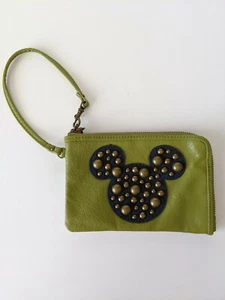 Disney Parks Mickey Wristlet Green Rare - Picture 1 of 4