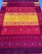 Fine Quality Handmade Nepalese Tibetan Area Rug 6'x8' Natural Dyes Wool Modern 