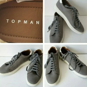 TOPMAN Men's/Boys Size 6 / 40 Grey 'Drill' Trainer Pumps - Picture 1 of 12
