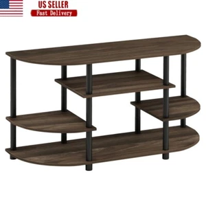 Wood Corner TV Stand W/Plastic Tubes Easy Assembly Durable Water Resistance New - Picture 1 of 7