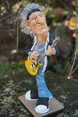 841.1015 FIGURINE KEITH RICHARDS ROLLING STONES GUITARISTE CARICATURE MUSIQUE