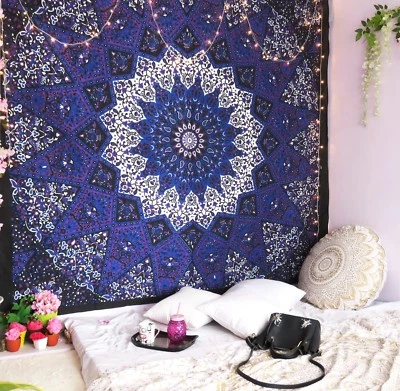 Wall Mandala Tapestry Indian Hanging Hippie Decor Bedspread Bohemian Throw Queen - Image 1 of 4