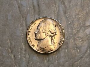 1942 S Wartime Silver Jefferson Nickel  Five Cent 5c Coin Toned