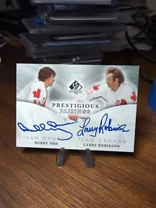 2011-12 SP Authentic Prestigious Pairings /35 Bobby Orr Larry Robinson Auto HOF - Picture 1 of 2