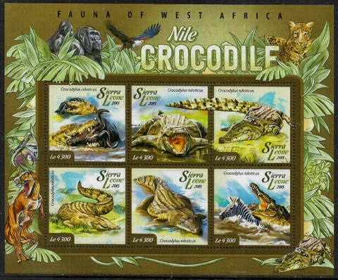 Sierra Leone #3261 Mint Never Hinged Sheet - Nile Crocodile Cover