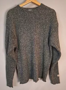 Vintage Columbia Sportswear Mens Knit Pullover Rolled Edge Sweater Sz L Gray - Picture 1 of 9