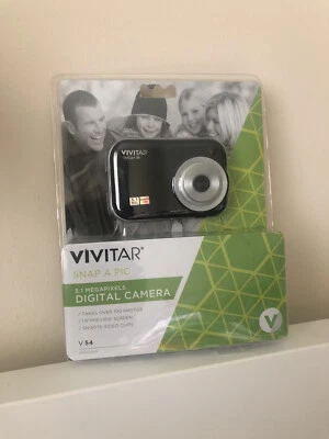 Cámara digital Vivitar ViviCam 54 Snap A Pic 5,1 megapíxeles negra pantalla de 1,5" Foto 1 de 2