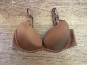 Victoria's Secret Smooth Caramel 34D Bare Open Plunge Underwire Bra VS - Picture 1 of 2