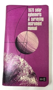 1970 KEUFFEL & ESSER SOLAR EPHEMERIS & SURVEYING INSTRUMENT MANUAL-VG - Picture 1 of 3