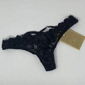 Tanga negra Agent Provocateur Raive SOIREE AP4 grande nueva con etiquetas $315 - Imagen 1 de 14