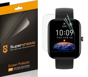 3 x protection d'écran transparente Supershieldz pour Amazfit Bip 3 / Bip 3 Pro (TPU) - Photo 1 sur 2