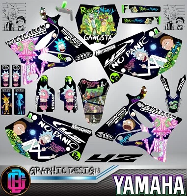 Kit Gráficos Calcomanías Pegatinas Yamaha YZ 125-250 2002-2014, Kit Gráficos Calcomanías YZ Foto 1 de 2