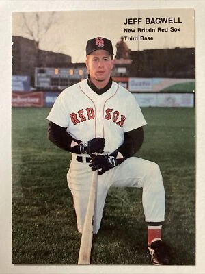 Tarjeta de novato Jeff Bagwell 1990 MEJORES CARTAS Nueva Bretaña Medias Rojas #132 (3438) Salón de la fama Foto 1 de 2