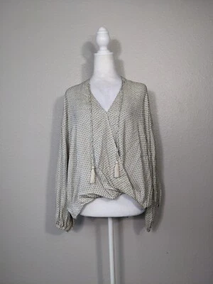 LOU & GREY For LOFT Women’s Size S Blouse Top Shirt Long Sleeve V-Neck A10 Foto 1 de 4