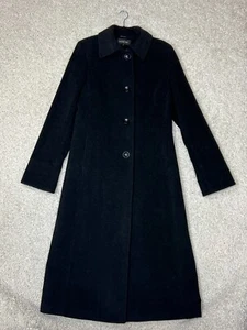 Jones New York Wool Blend Single Breasted Blazer Coat Overcoat Womens 12 Black - Picture 1 of 11