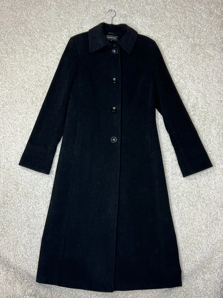 Jones New York Wool Blend Single Breasted Blazer Coat Overcoat Womens 12 Black - Image 1 of 4
