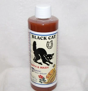 Black Cat Bath & Wash (1)  8oz   Luck, Abundance,  Hoodoo~ Wicca~ Santeria - Picture 1 of 3