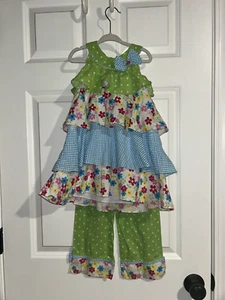 Rare Editions girls top & pants layered ruffle size 5 - Picture 1 of 5