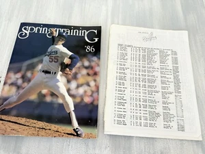 Los Angeles Dodgers Spring Training 1986 Orel Hershiser Magazine Program - Picture 1 of 5