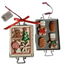 Set Of 3 Dimensional Gingerbread Cookie Sheet Ornament Must have for any baker - Picture 1 of 6