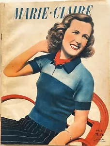 MARIE-CLAIRE n° 196 du 26 Avril 1941 ancienne revue mode couture Hélène ROBERT - Imagen 1 de 4