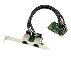 Karte Minipcie - Dual Gigabit Lan Ethernet - 2 Anschlüsse - Mini PCI Express - Picture 1 of 3