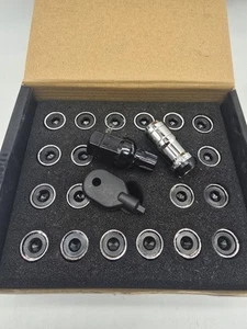 20PCS M12 x 1.5mm Open/Closed Extended Heavy Duty Steel Racing Lug Nuts black - Picture 1 of 7