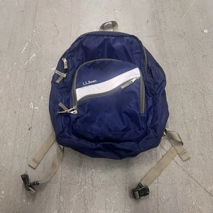 Zaino LL Bean unisex resistente alle intemperie nylon Deluxe Book Pack 37L blu navy viaggio escursione - Foto 1 di 14