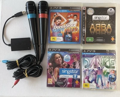 PlayStation 2 PS2 SingStar Paquete 4 x Juegos + 2 Micrófonos + Adaptador USB Navidad Foto 1 de 4