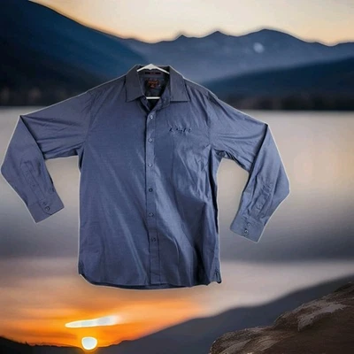 LSP Logo Red House Blue Slim Fit Long Sleeve Shirt Mens Large - Image 1 of 4