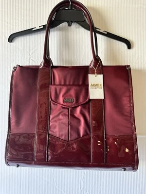 Bolsa tote Aimee Kestenberg Heston Borgonha grande expansível nova com etiquetas - Imagem 1 de 4