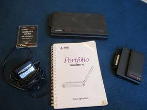 Atari Portfolio HPC-006, parallel HPC-101, 64kb Karte, Handbuch + Kabel - Afbeelding 1 van 8
