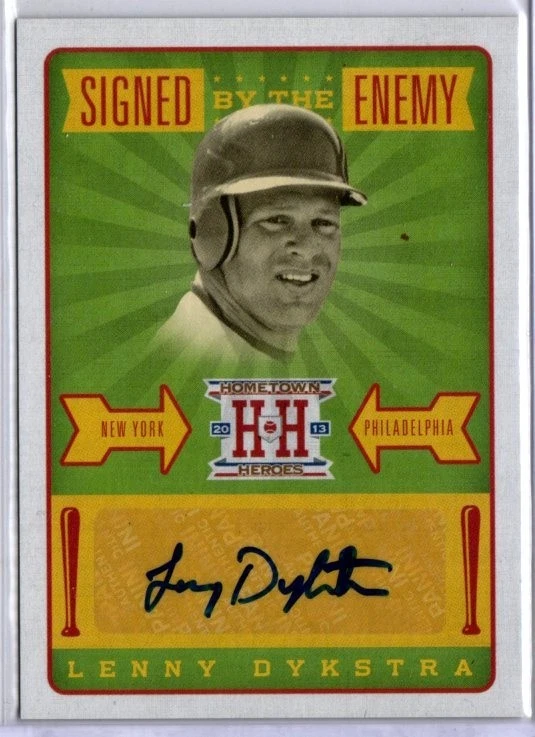 2013 Panini Hometown Heroes Baseball Lenny Dykstra AUTO METS PHILLIES - Imagem 1 de 1
