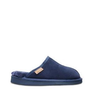 Mens Hush Puppies Loch Slippers Warm Winter Slip On Navy Suede Shoes - Picture 1 of 8