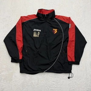 Chaqueta de Club de Fútbol Joma Watford Para Hombres XL Negra Roja Fútbol Cuarto Cremallera Pullover - Imagen 1 de 15