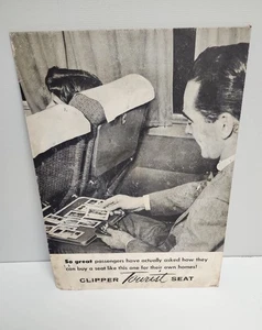 Pan American Airways Pan Am Airplane Clipper Tourist Cardboard Standup Ad Rare! - Picture 1 of 8