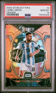 2022-23 Panini Select FIFA Lionel Messi Orange Terrace /60 Argentina - PSA 10 - Imagen 1 de 2