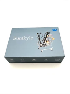Sumkyle 2 antiblaue Schutzbrille Kit Unisex Erwachsene schwarz/braun Gestell +0,50 - Bild 1 von 8