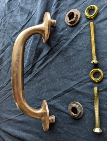 3 available NOS Vintage Antique New Old Stock IVES Solid Bronze Door Handle Pull Cover