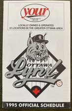 1995 Ottawa Lynx Pocket Schedule (Former Expos Triple A farm Team) **High Grade