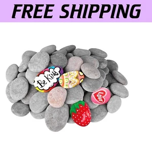 Easy-to-Paint Flat Rocks - 100 Large Smooth Stones (2-3 Inch) for Arts & Crafts - Picture 1 of 9