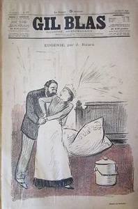 JOURNAL GIL BLAS N° 33 de 1893 RICARD RICHEPIN DESSINS STEINLEN MUSIQUE XANROF - Picture 1 of 3