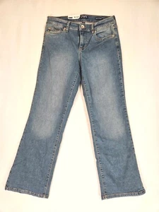 Chaps Crop Kick Jeans Women Size 4/27 Mid Rise Pockets Stretch Blue - Picture 1 of 12