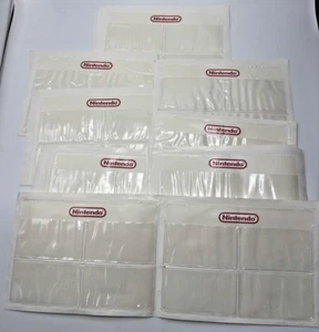 Set aus neun selbstklebenden Vinyl Nintendo Spielkassetten Schutz Display Blätter - Bild 1 von 5