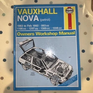 Haynes Vauxhall Nova 1983 1987 Owners Workshop Manual Book - Picture 1 of 2
