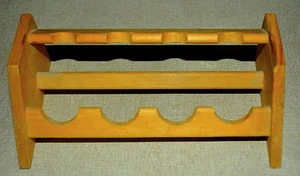 SOPORTE DE TUBERÍA DE MADERA GENUINA para 4 TUBERÍAS * COMO NUEVO * - Imagen 1 de 1