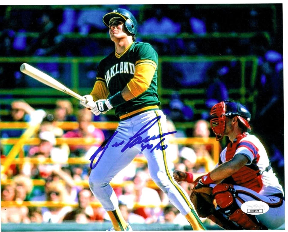 JSA JOSE CANSECO 40/40 Inscribed Signed 8x10 Photo Autographed Auto Oakland A's - Image 1 of 1